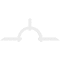 Ekena Millwork Ericson Architectural Grade PVC Gable Bracket, 84"W x 31 1/2"H x 2"D x 4"F, 9/12 Pitch GBP084X32X0204ERI00 - alternate 3